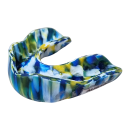 AUS10 - blue - yellow - white - black -  marble